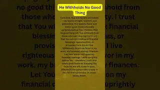 A Prayer for Integrity, Favor, and Blessing #prayer #faith #finance