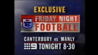 Channel Nine NSWRL Friday Night Football Canterbury vs Manly Promo 1994