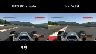 F1 2016 - XBOX 360 Controller vs Trust GXT 28 | Side by side