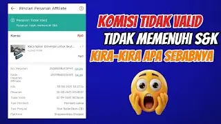 Pesanan Tidak Valid Shopee Affiliate| Gagal Dapetin Komisi Shopee Affiliate 