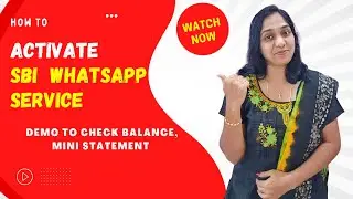 How To Register For SBI WhatsApp Banking Service | Check Balance, Mini Statement Demo Tamil