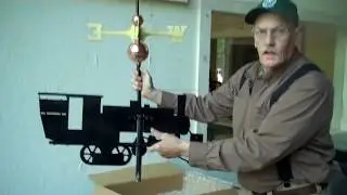 Jay Perry Installing Custom Lombard Weathervane by Chris Rueby