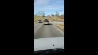 Overloaded pickup truck overload