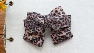 DIY348 호피무늬 리본으로 머리핀 만들기 🎀 Leopard Print Ribbon Hair Clip DIY Tutorial | 리본공예 초보자 추천 에일린리본 도소매쇼핑몰