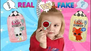 Милана сравнивает #LOL Surprise Fuzzy pets подделку и оригинал. Распаковка #ЛОЛ Пушистики. Обзор