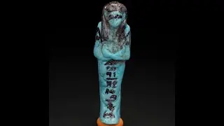 Shabti for Amenhatpamecha Worker Typ 1 12,4 cm. 360&deg; video