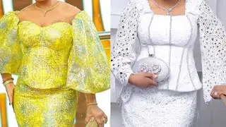 New Lace Skirt & Blouse 2022 &Peplum Blouse & Skirt: Lace Styles 2022 For Ladies |Lace Blouse Styles