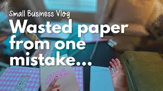 Small Business Vlog: Mistakes were made...let's fix them! | Fixing mis-punched notebook pages