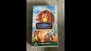 opening to the lion king 2 samba's pride vhs australia (1998) 2004 reprint
