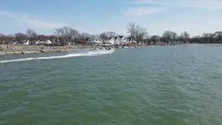 The 2021 Yamaha EXR Waverunner (Jet Ski) on Lake Erie. Available for rent at Vermilion Marina.