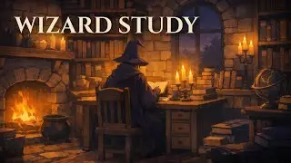 Candlelit Wizard&rsquo;s Study 🕯️ Cozy Fantasy Ambience for Reading, Writing & Focus