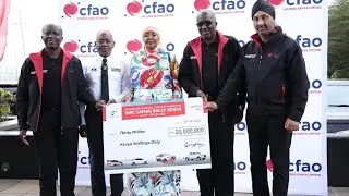 CFAO, WRC Safari Rally sponsorship cheque handover