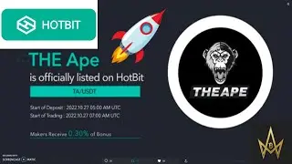 The Ape Token Listed On HotBit | $TA Hotbit Exchange Listing