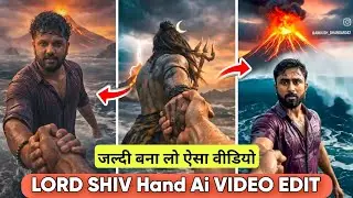 Lord Shiv Hand Holding Ai Video Editing | Trending Mahadev Walking Hand Holding Video Editing