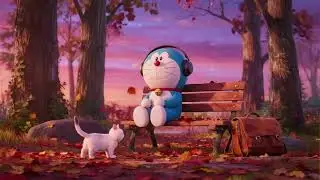 Soft Rain & Books 📚 Doraemon Lofi Beats – Cozy Cafe Study Ambience