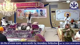 Live Sunday Diwan (1/18/26) - Gurdwara Shaheed Baba Deep Singh Ji Khalsa Darbar