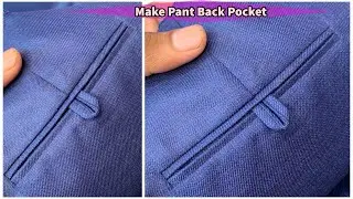 How to make pant back pocket / pant back pocket stitching / sew a pant back pocket / Karan tailor
