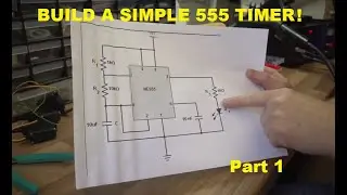 (Part 1) Building a simple 555 timer LED flasher circuit on Vero board