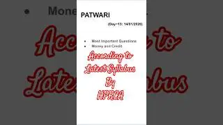 Day-13 : HP Patwari- Money and Credit (Banking) Most Important Questions.