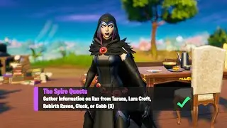 Gather Information on Raz from Tarana, Lara Croft, Rebirth Raven, Cluck, or Cobb (3) - Fortnite