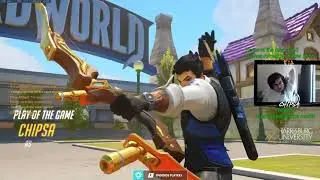 CHIPSA PRO HANZO AND GENJI GAMEPLAY! [ OVERWATCH SEASON 23 TOP 500 ]