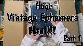 Vintage Ephemera Haul Part 1, Huge Vintage Haul, #vintage #ephemera #vintagehaul #happymail