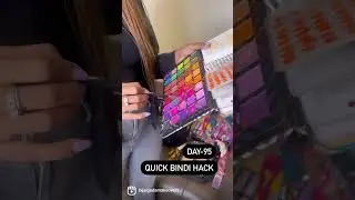 Day - 95✅ Quick Bindi Hack #mua #makeup #fashion #dailyhacks #bridalmakeup #bridalhack