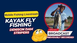 Kayak Fly Fishing at Denison Dam: Limiting Out on Striped Bass!