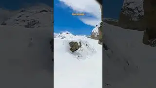 Heavy snowfall at Upper Mustang🇳🇵#nepal #travel #snowfall #mustang #uppermustang