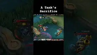 A tank's sacrifice 😭 respect 👍🥺 #mlbb #mobilelegends #mlbbshorts #tigreal