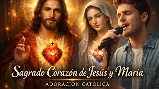 Adoración al Sagrado Corazón de Jesús y María 🙏 Cantos Católicos que Sanan el Corazón 🙏🔥