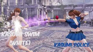 SC6, Kasumi Swim White Vs Kasumi Police, huchi001 mod, Soulcalibur 6, 4k