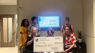 CCSC Receiving a Community Grant Check from the Houston Junior Forum