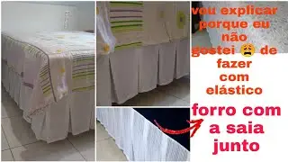 como fazer saía com o forro junto para todas as cama Box, colchão junto, separado ou cama baú 😉
