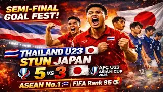 SEMI-FINAL GOAL FEST! 🇹🇭Thailand U23 5&ndash;3🇯🇵Japan |AFC U23 Asian Cup 2026⚽ | ASEAN No.1🇹🇭FIFA Rank 96 