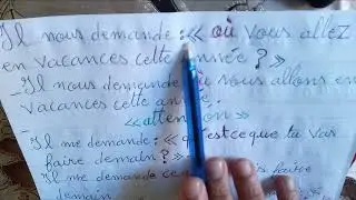 Discours direct et indirect لسنة الرابعة والثالثة متوسط