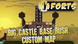 Forts Multiplayer 4v4 Gameplay Big Base Rush, Giant Castle Of Weapons