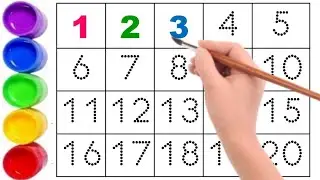 ✨ Learn Counting from 1 to 20 in an easy way 🎨 | Numbers Tracing + Coloring | Kids Learning Video...