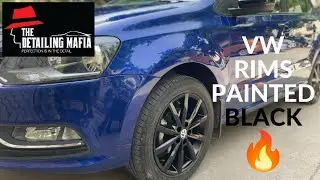 VW Polo Rims Painted Black @ Detailing Mafia