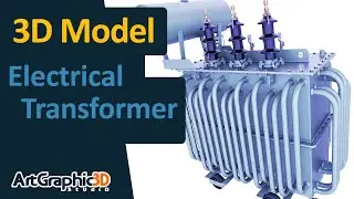 Professional Electrical Transformer 3D Model | ArtGraphic3D | 3D Blender
