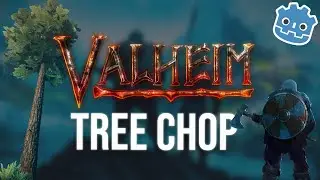 Valheim tree chopping mechanic in Godot