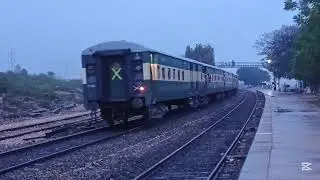 Millat Express Train Action, High Speed Crossing, Rainy Weather