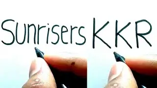 How to Turn word SUNRISERS and KKR into David Warner and Andre Russell Drawing
