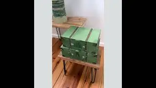VINTAGE SUITCASES STORAGE TRUNKS, SET OF 2