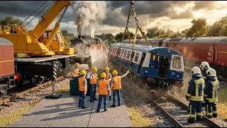 Restoring a Miniature Railway Track After Big Train Crash | Tiny World Crafting