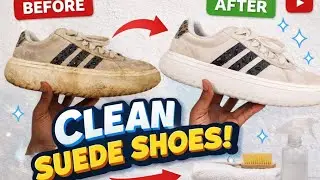 How to clean your dirty suede shoes (sneakers) #shoes #funny #viral #trending #asmr 