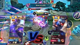 MLBB  TOP GLOBAL SABER V/S GLOBAL GUSION 💀 BEST BUILD GAMEPLAY 💯 GUSION COMBO SHOT💀