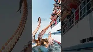 Giant Octopus Hero Moment 🐙❤️ Crowd goes WILD! #giantoctopus  #resuce #animalresuce #baby  #shorts