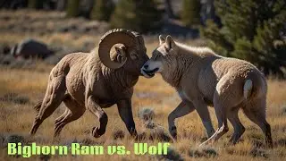 Bighorn Ram vs. Wolf #BighornRam #Wolf #NatureDocumentary #Wildlife #PredatorVsPrey#AnimalEncounters