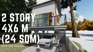 2-Storey Industrial Style Tiny House 4x6 m ( 24 sqm)